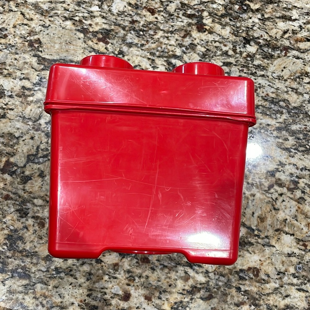 LEGO Storage Case 4 Stud Red Container Plastic Bin Box - Picture 3 of 13
